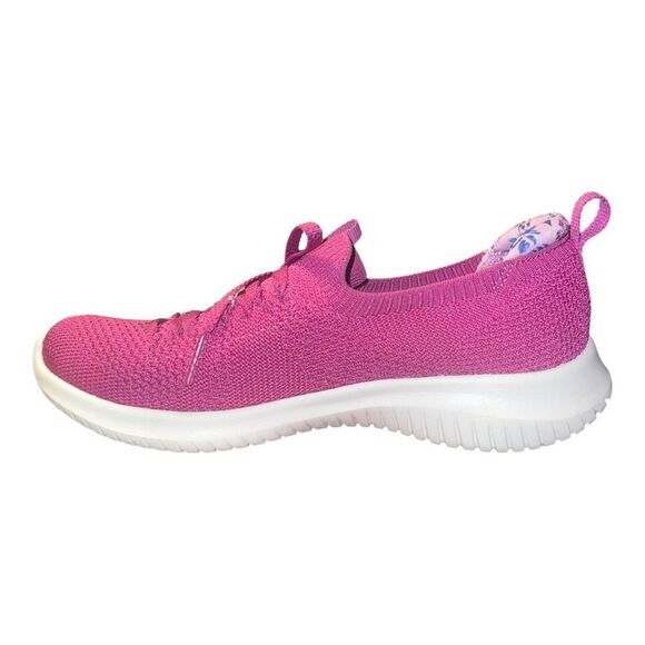 Skechers Women's Ultra Flex Washable Slip Ons Flourishing View Raspberry Pink 5M - Picture 5 of 10